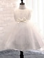 cheap Flower Girl Dresses-A-Line Knee Length Flower Girl Dress - Cotton / Polyester / Tulle Sleeveless Jewel Neck with Bow(s) / Sash / Ribbon / Pleats by