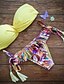 ieftine Costume de baie pentru femei-Pentru femei Ciucure Solid Ciucure Boho Bikini Costume de Baie Costum de baie - Abstract S M L Galben