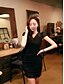 cheap Women&#039;s Dresses-Women&#039;s Work Bodycon Dress - Solid Colored Lace V Neck Summer Black M L XL