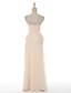 cheap Evening Dresses-A-Line Strapless Floor Length Chiffon Prom Formal Evening Military Ball Wedding Party Dress with Beading