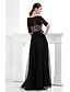 cheap Special Occasion Dresses-A-Line Boat Neck / Bateau Neck Floor Length Lace / Tulle Cocktail Party / Formal Evening Dress with Lace / Flower by TS Couture®