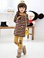 cheap Sets-Girl&#039;s Cotton/Polyester Medium Cute Leisure Stripe Long Sleeve Clothing Set
