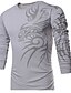 abordables Sweat-shirts Homme-Tee-shirt Imprimé simple Rouge / Printemps / Eté / Automne / Manches Longues