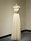 Χαμηλού Κόστους Βραδινά Φορέματα-Α-γραμμή ένα πάτωμα ώμου μήκος σιφόν φόρεμα επίσημο βράδυ με beading
