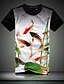 cheap Men&#039;s Tees &amp; Tank Tops-Men&#039;s Print T-shirt - Cotton Casual / Daily Plus Size White / Black / Yellow / Short Sleeve