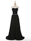 cheap Evening Dresses-Formal Evening Dress A-line Scoop Sweep / Brush Train Chiffon with Beading