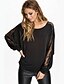 cheap Women&#039;s T-shirts-Women&#039;s Simple T-shirt-Solid Colored,Lace