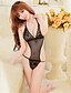 cheap Sexy Lingerie-Women&#039;s Mesh Erotic Teddy Nightwear Solid Colored Black S M L / Lace