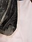abordables Robes de Cocktail-Fourreau / Colonne Blocs de Couleur Noir Invité de mariage Soirée Cocktail Robe Bateau Manches Longues Mi-long Satin Elastique Dentelle sur Satin avec Insert de Dentelle 2020 / Illusion