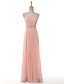 cheap Evening Dresses-A-Line Strapless Floor Length Chiffon Prom Holiday Dress with Beading