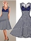 Χαμηλού Κόστους Γυναικεία Φορέματα-Γυναικεία Φόρεμα Ασύμμετρο Μίντι Αμάνικο Μείγματα Βαμβακιού