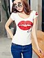 economico T-Shirt da donna-Per donna T-shirt Con stampe Top Cotone Casual Bianco