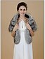 olcso Női kabátok és ballonkabátok-Női Tavasz Tél Cloak / Capes Alkalmi Divat Egyszínű Műszőrme Szürke Egy méret