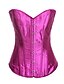 halpa Naisten yö- ja oloasut-Women&#039;s Hook &amp; Eye Overbust Corset - Solid Colored, Backless Purple Red Pink S M L / Going out / Club / Sexy
