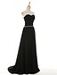 cheap Evening Dresses-Formal Evening Dress A-line Scoop Sweep / Brush Train Chiffon with Beading