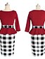 cheap Women&#039;s Dresses-Women&#039;s Vintage Cotton Bodycon Dress - Color Block Ruffle Low Rise / Fall