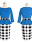 cheap Women&#039;s Dresses-Women&#039;s Vintage Cotton Bodycon Dress - Color Block Ruffle Low Rise / Fall