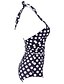 ieftine Bikini-Pentru femei Retro Talie Înaltă Punct Retro Talie Înaltă Negru Tankini Costume de Baie - Buline Negru / Push-up