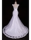 abordables Vestidos de novia-Trompeta / Sirena Tallas pequeñas / Tallas Grandes Vestido de Boda Larga / Hasta el Suelo Cuello en V Encaje con