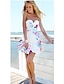 billige Kjoler med trykt mønster-kvinners strand / uformelle ermeløse kjoler (bomull blanding)