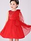 cheap Cufflinks-Ball Gown Knee Length Flower Girl Dress - Cotton / Polyester / Tulle Sleeveless Jewel Neck with Bow(s) by LAN TING Express