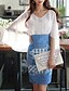 cheap Women&#039;s Skirts-DABUWAWA Women&#039;s Bodycon/Print/Work High-Waist Skirts (Elastic/Polyester)