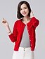 abordables Pulls &amp; Gilets Femme-Normal Cardigan FemmeCouleur Pleine Rose Rouge Blanc Noir Violet Col Arrondi Manches Longues Laine Autres Automne Fin Elastique