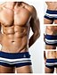 cheap Men&#039;s Briefs Underwear-Men&#039;s Basic Boxers Underwear - Normal, Color Block 1 Piece Mid Rise White Blue S M L