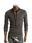cheap Men&#039;s Polos-Men&#039;s Sports Casual / Daily Active Cotton T-shirt - Solid Colored Dark Gray / Spring / Fall / Long Sleeve