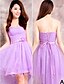 cheap Bridesmaid Dresses-Ball Gown Sweetheart Short / Mini Lace Bridesmaid Dress with Crystal Detailing by LAN TING BRIDE®