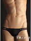 abordables Ropa interior masculina exótica-Hombre Slip Ropa interior Color sólido Nailon Baja cintura Erótico Blanco Negro Morado M L XL