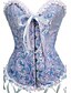 cheap Corsets &amp; Shapewear-Corset Women&#039;s Screen Color Overbust Corset Lace Up Print