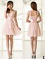 cheap Bridesmaid Dresses-A-Line Strapless Short / Mini Chiffon Bridesmaid Dress with Ruffles by / Mix &amp; Match Sets