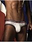 cheap Men&#039;s Briefs Underwear-Men&#039;s Print Super Sexy Briefs Underwear Striped 1 Piece White Black S M L