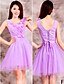 cheap Bridesmaid Dresses-Ball Gown Sweetheart Short / Mini Lace Bridesmaid Dress with Crystal Detailing by LAN TING BRIDE®