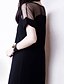 billiga Nyheter inom klänningar-Dam Skiftklänning Kort miniklänning Svart Blå Kortärmad Lappverk Sommar Rund hals Streetwear M L XL