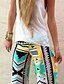 cheap Women&#039;s Pants-Women&#039;s Boho Wide Leg / Chinos Pants Chiffon / Print Blue / Going out