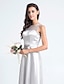cheap Bridesmaid Dresses-Sheath / Column Bridesmaid Dress Scoop Neck Sleeveless Elegant Floor Length Satin with Pleats