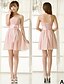 cheap Bridesmaid Dresses-A-Line Strapless Short / Mini Chiffon Bridesmaid Dress with Ruffles by / Mix &amp; Match Sets