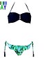 cheap Women&#039;s Swimwear &amp; Bikinis-Women&#039;s Floral / Color Block Halter Neck Bikini Print / Push-up
