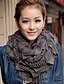 cheap Women&#039;s Scarves-Unisex Knitwear Wool Blend Cute Party Work Casual Winter Gray Red