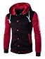 cheap Men&#039;s Hoodies &amp; Sweatshirts-Men&#039;s Sports Active Long Sleeve Hoodie Jacket - Color Block Red L / Spring / Fall / Winter