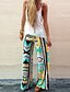 cheap Women&#039;s Pants-Women&#039;s Boho Wide Leg / Chinos Pants Chiffon / Print Blue / Going out