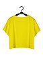 olcso Női pólók-Casual/hétköznapi Utcai sikk Aktív Kerek-Női Póló,Egyszínű Nyári Rövid ujjú Poliészter Közepes vastagságú