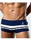 cheap Men&#039;s Briefs Underwear-Men&#039;s Basic Boxers Underwear - Normal, Color Block 1 Piece Mid Rise White Blue S M L