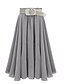 cheap Women&#039;s Skirts-Women&#039;s Daily Street chic Cotton Swing Skirts - Solid Colored Pleated Blue Black Gray One-Size / Loose
