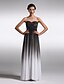 Χαμηλού Κόστους Φορέματα για Ειδικές Περιστάσεις-Ίσια Γραμμή Κομψό Φόρεμα Χοροεσπερίδα Επίσημο Βραδινό Μακρύ Αμάνικο Καρδιά Σιφόν με Χιαστί 2024