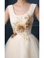 Χαμηλού Κόστους Κοκτέιλ Φορέματα-Βραδινή τουαλέτα Κοκτέιλ Πάρτι Φόρεμα Scoop Neck Αμάνικο Κοντό / Μίνι Δαντέλα Σατέν με Σχέδιο / Στάμπα 2020
