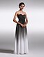 Χαμηλού Κόστους Φορέματα για Ειδικές Περιστάσεις-Ίσια Γραμμή Κομψό Φόρεμα Χοροεσπερίδα Επίσημο Βραδινό Μακρύ Αμάνικο Καρδιά Σιφόν με Χιαστί 2024