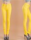 cheap Women&#039;s Pants-Women&#039;s Straight Jeans Pants Solid Colored Black Yellow Red